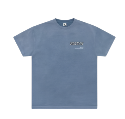 Hidden NY x Daniel Arsham Eroded H Logo T-Shirt Vintage Wash Blue
