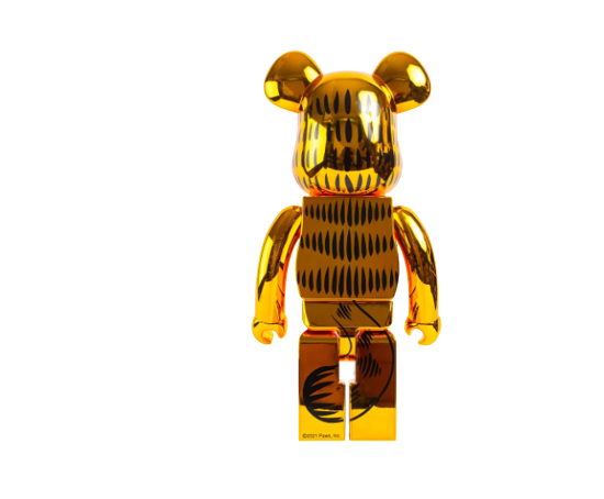 Bearbrick Garfield 1000% Gold Chrome Ver.