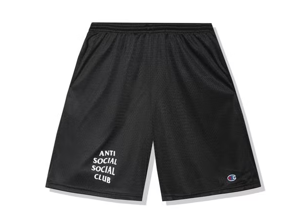 Anti Social Social Club Sports Shorts Black