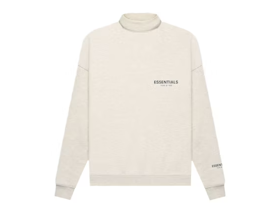 Fear of God Essentials Core Collection Pullover Mockneck Light Heather Oatmeal