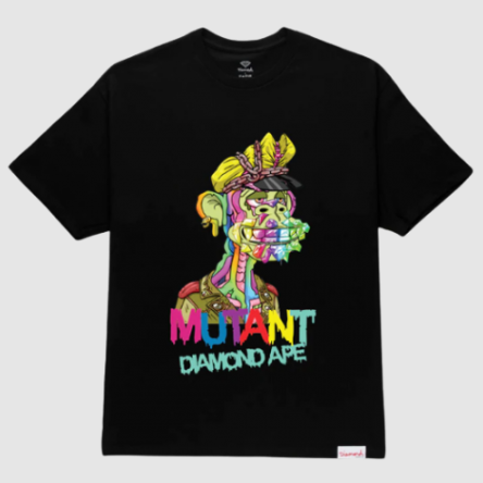 Mutant Diamond Biker Ape Black Tee