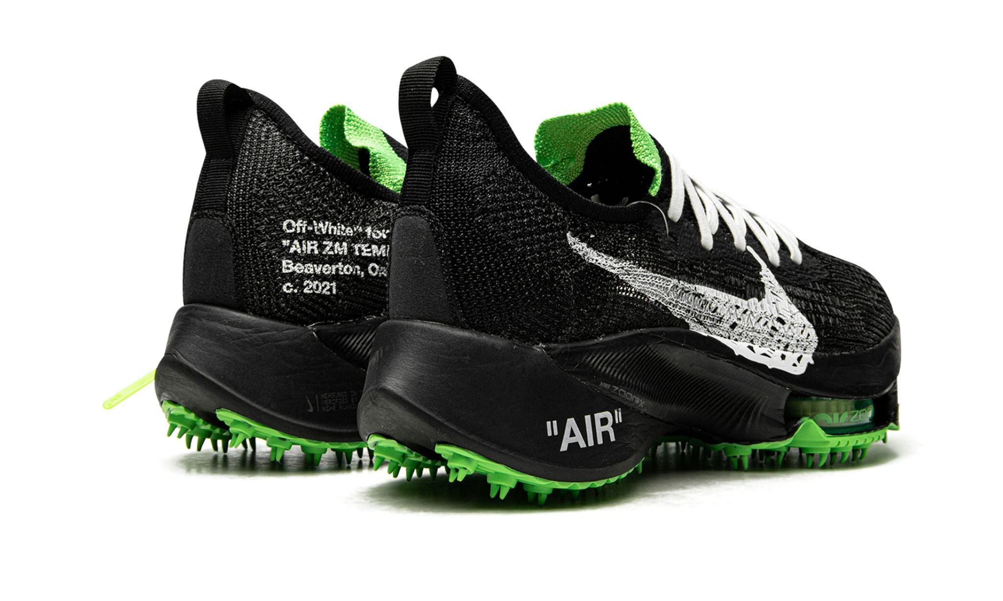 Nike Air Zoom Tempo Next% Flyknit Off-White Black Scream Green