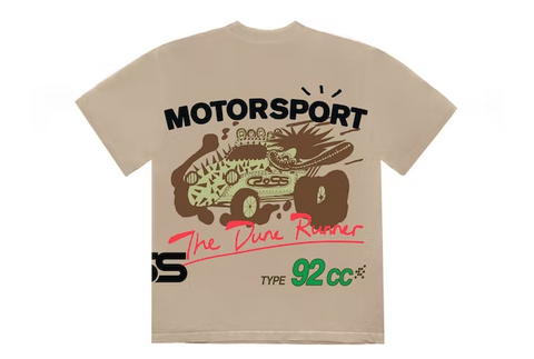 Travis Scott Cactus Jack Motor Sport Tee Tan